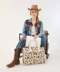Wrangler Leopard Print Tote Handbag in BG