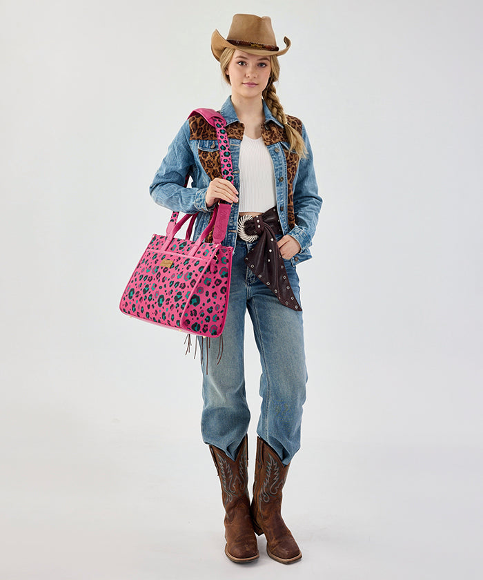 Wrangler Leopard Print Tote Handbag in HPK