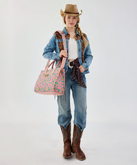 Wrangler Leopard Print Tote Handbag in PK