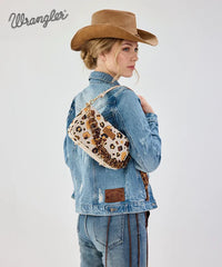 Wrangler Fierce Leopard Print Shoulder Bag in BG