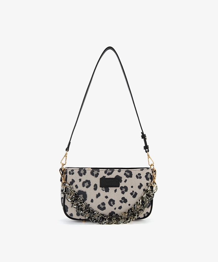 Wrangler Fierce Leopard Print Shoulder Bag in BK
