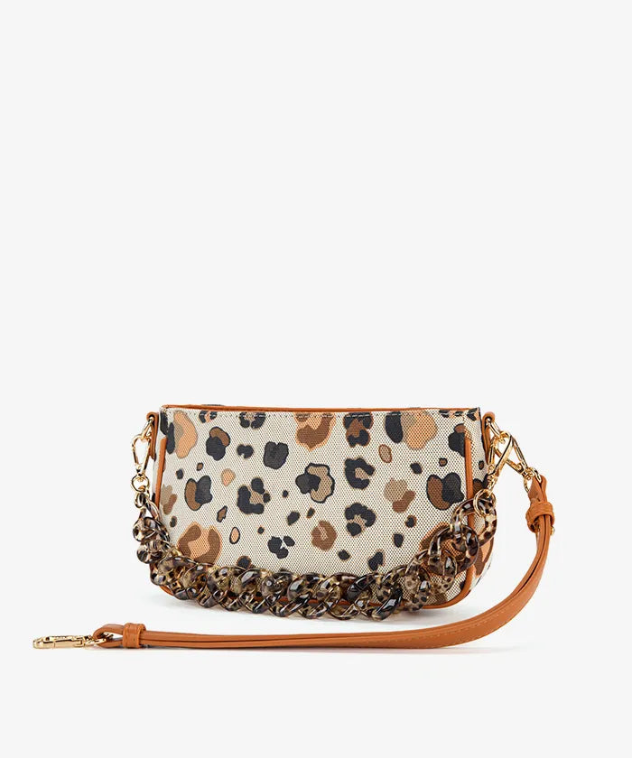 Wrangler Fierce Leopard Print Shoulder Bag in BR
