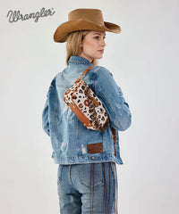 Wrangler Fierce Leopard Print Shoulder Bag in BR