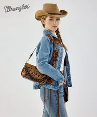 Wrangler Fierce Leopard Print Shoulder Bag in CF