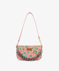 Wrangler Fierce Leopard Print Shoulder Bag in PK