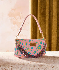 Wrangler Fierce Leopard Print Shoulder Bag in PK