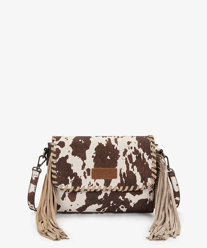 Wrangler cow print flap crossbody bag CF