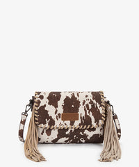 Wrangler cow print flap crossbody bag CF