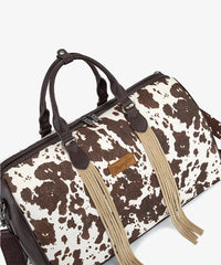 Wrangler cow-print weekender duffel bag in CF