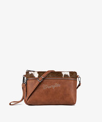 Wrangler Hair-On Crossbody Clutch in Brown