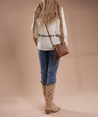 Wrangler Hair-On Crossbody Clutch in Brown