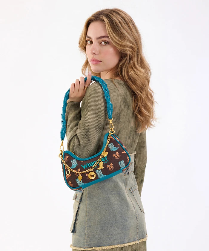 Wrangler Braided Handle Shoulder Bag in CF