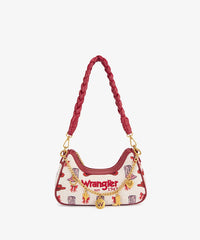 Wrangler Braided Handle Shoulder Bag in PK