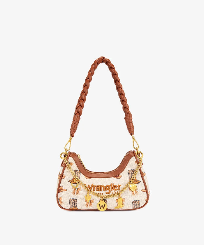 Wrangler Braided Handle Shoulder Bag in TN