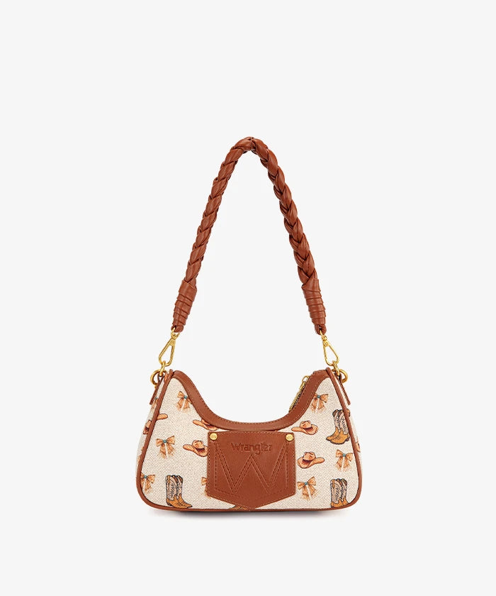 Wrangler Braided Handle Shoulder Bag in TN
