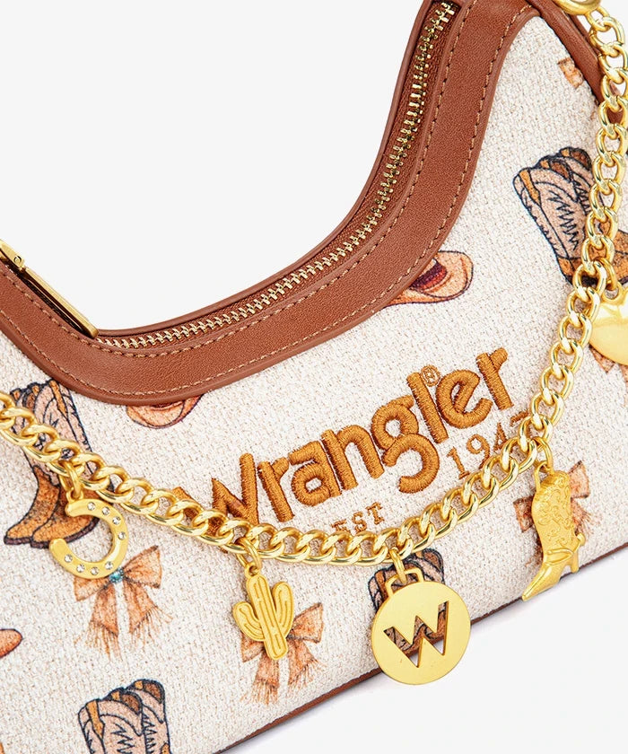 Wrangler Braided Handle Shoulder Bag in TN