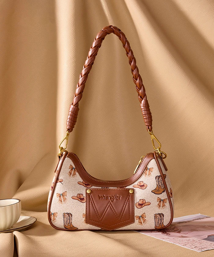 Wrangler Braided Handle Shoulder Bag in TN