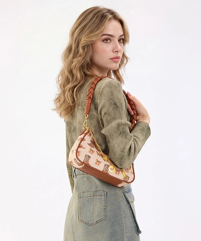 Wrangler Braided Handle Shoulder Bag in TN