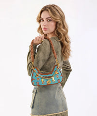 Wrangler Braided Handle Shoulder Bag in TQ