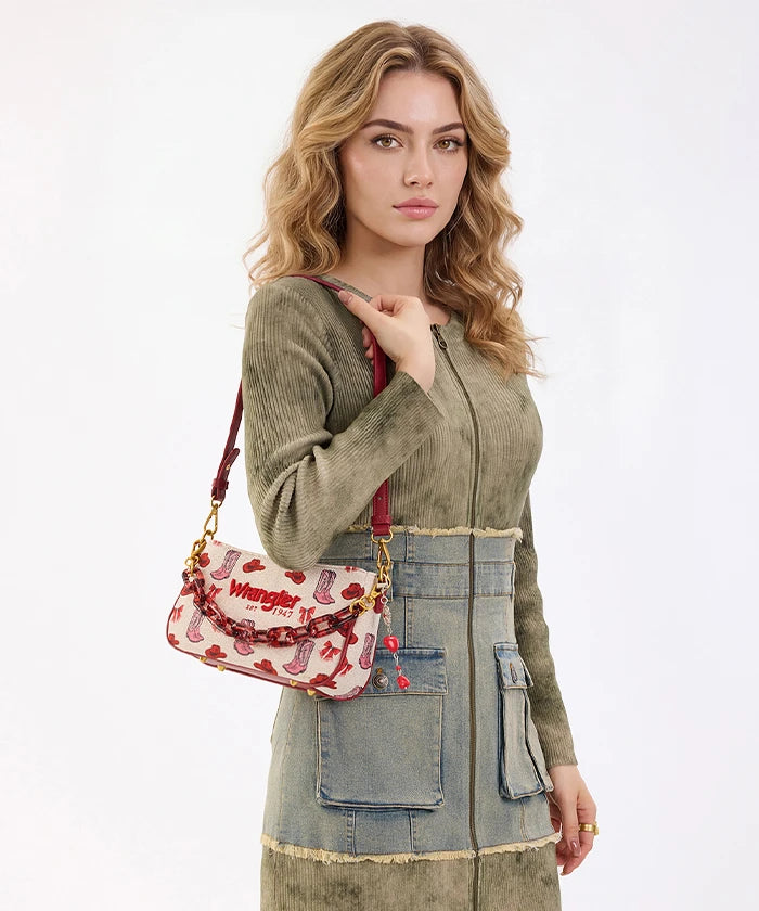 Wrangler Western Baguette Shoulder Bag in PK