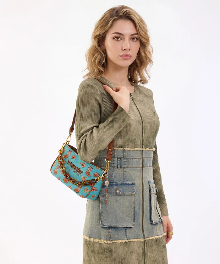 Wrangler Western Baguette Shoulder Bag in TQ