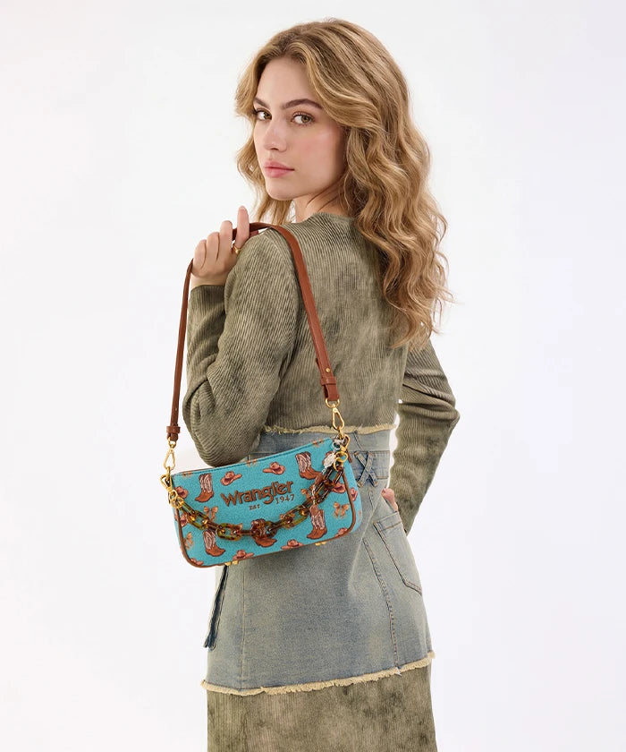 Wrangler Western Baguette Shoulder Bag in TQ