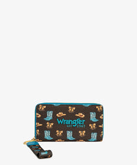 Wrangler Rodeo Icons Western Zip Around Wallet in CF