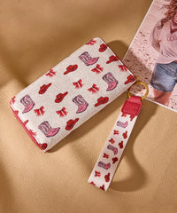 Wrangler Rodeo Icons Western Zip Around Wallet in PK