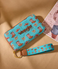 Wrangler Rodeo Icons Western Zip Around Wallet in TQ