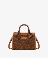 Wrangler Tooled Structured Handbag in br
