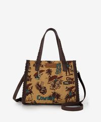Wrangler Cowboy Print Concealed Carry Tote Bag