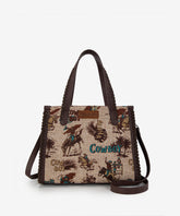 Wrangler Cowboy Print Concealed Carry Tote Bag