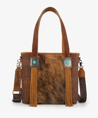 Wrangler Cowhide Fringe Concealed Carry Purse