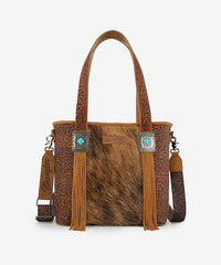 Wrangler Cowhide Fringe Concealed Carry Purse