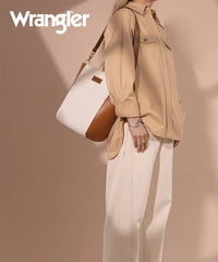 Wrangler Cow Print Crossbody Bucket Bag