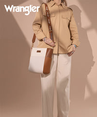 Wrangler Cow Print Crossbody Bucket Bag