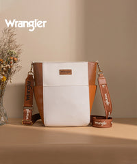 Wrangler Cow Print Crossbody Bucket Bag