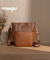 Wrangler Cow Print Crossbody Bucket Bag