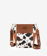 Wrangler Cow Print Crossbody Bucket Bag