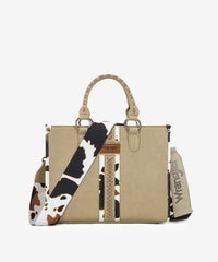 Wrangler Print Whipstitch Concealed Carry Tote Bag