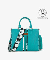 Wrangler Print Whipstitch Concealed Carry Tote Bag