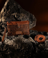 Wrangler Floral Embossed Crossbody Bag