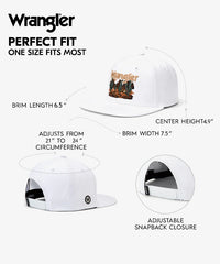 Wrangler Embroidered Baseball Cap in White