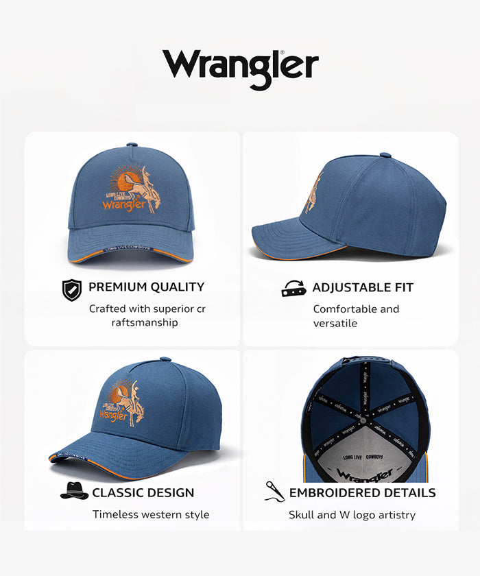 Wrangler Heritage Bronco Baseball Cap in JN-BK