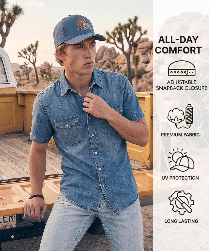 Wrangler Heritage Bronco Baseball Cap in JN-BK