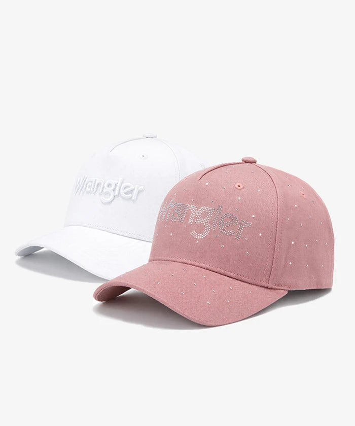 Wrangler Rhinestone Baseball Cap in Pink