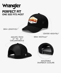 Wrangler 1947 Classic Mesh Trucker Cap in Black
