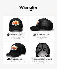 Wrangler 1947 Classic Mesh Trucker Cap in Black