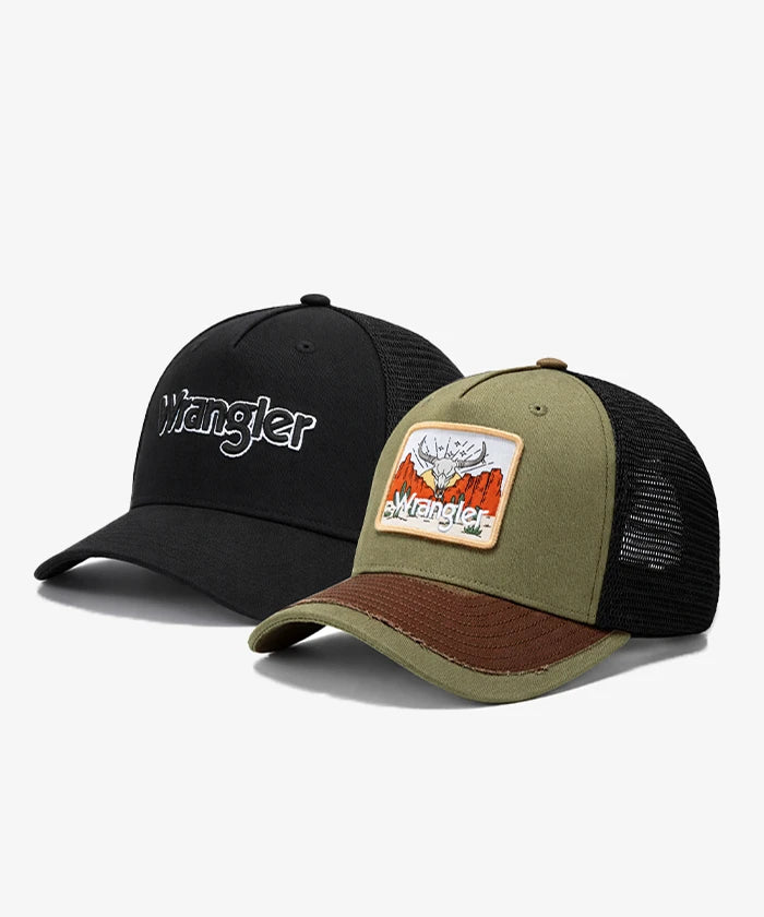 Wrangler Western Mesh Back Trucker Cap in GN
