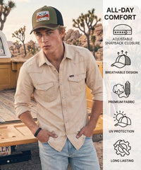 Wrangler Western Mesh Back Trucker Cap in GN